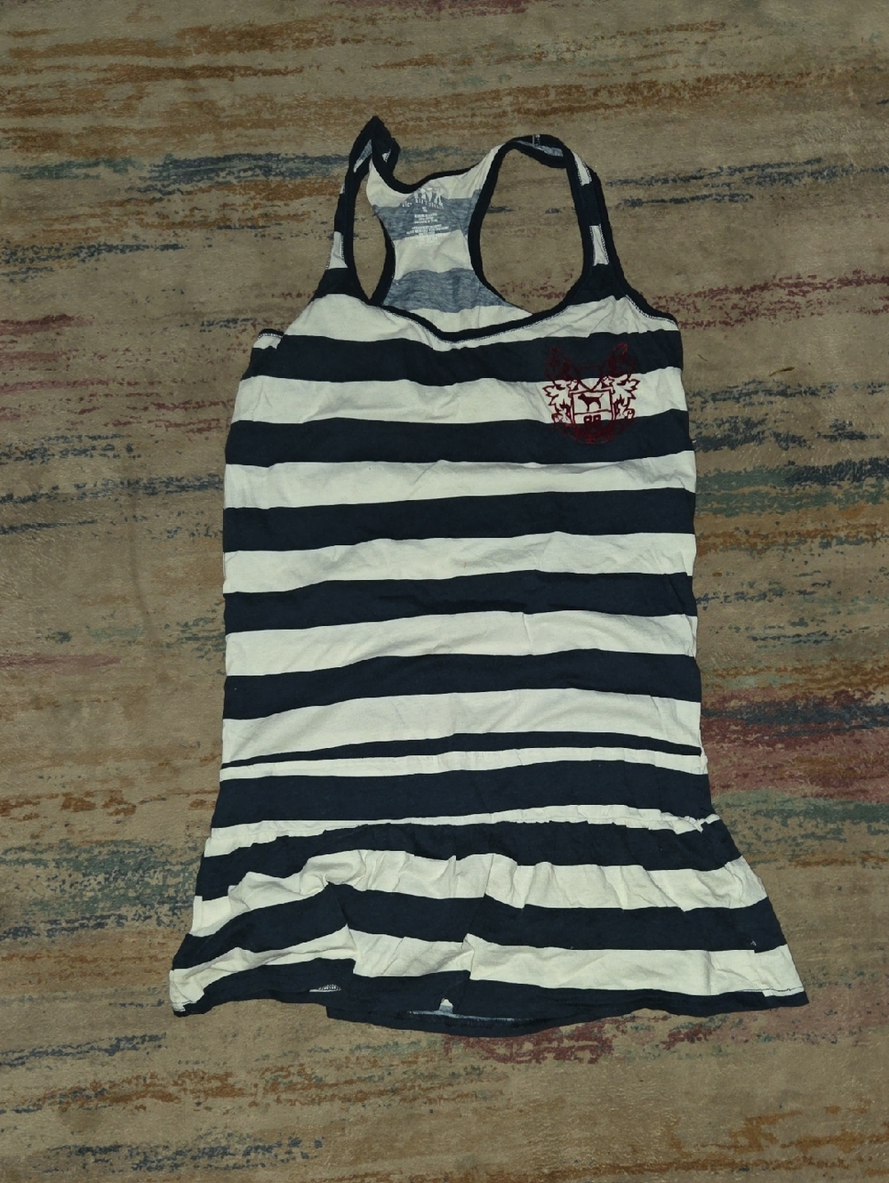 Victoria's Secret PINK LIKE NEW Navy and White Striped Racerback Dress/coverup